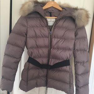 Moncler Fabrette Padded Jacket with Fox fur Hood